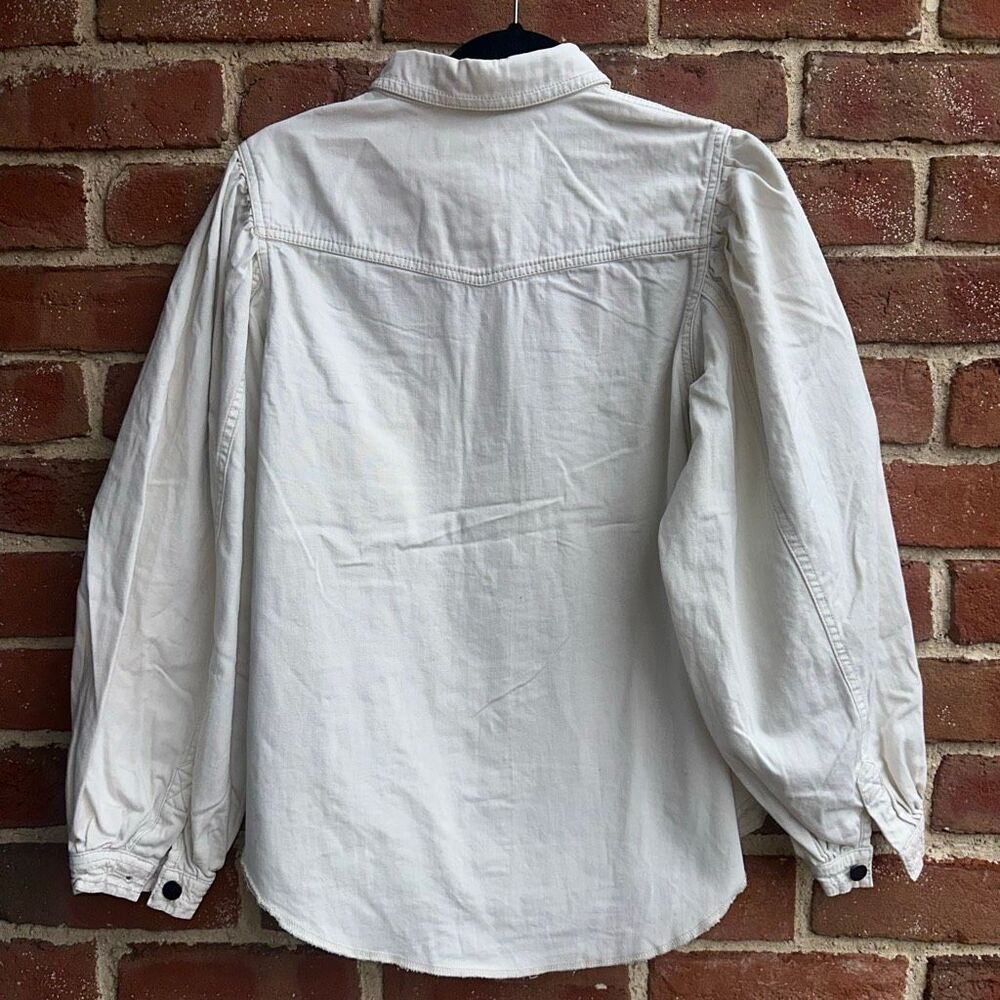 Free People We The Free With Love Denim Overshirt Jacket small NEW - Picture 9 of 10